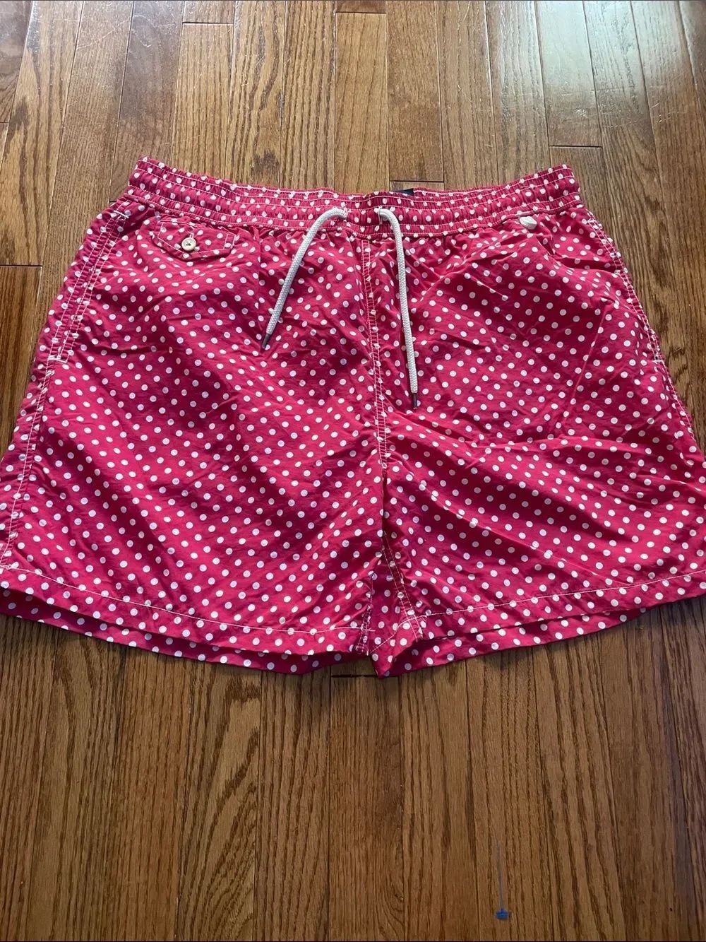 Polo Ralph Lauren Red Polka Dot Swim Trunks Men’s Sz XXL